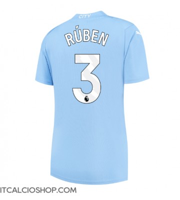 Manchester City Ruben Dias #3 Prima Maglia Femmina 2023-24 Manica Corta